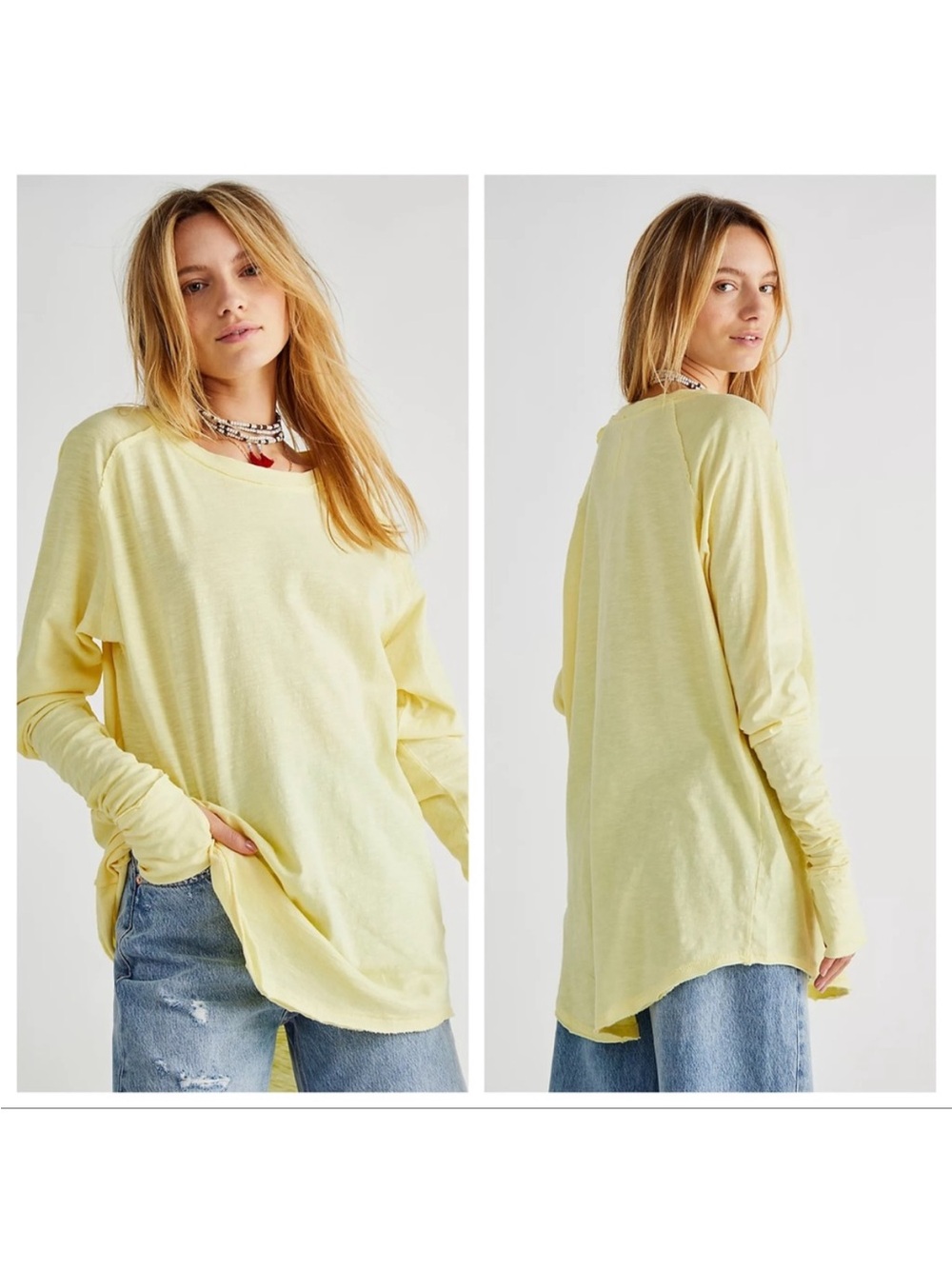 NWT Free People Arden Long-sleeve Tee